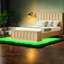 Lit Queen avec rangement, plateforme moderne en MDF et bois de chêne pour chambre à coucher-887300205