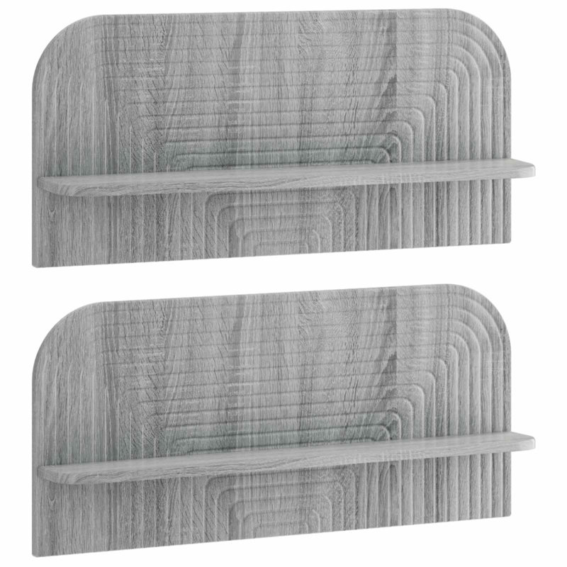 Engineered Wood Wall Shelf, 37.5cm H x 80.5cm L x 13.5cm D, Artisan Oak