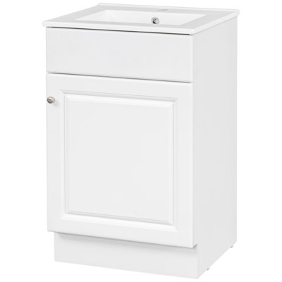 Meuble-lavabo simple 20 po avec comptoir en céramique
