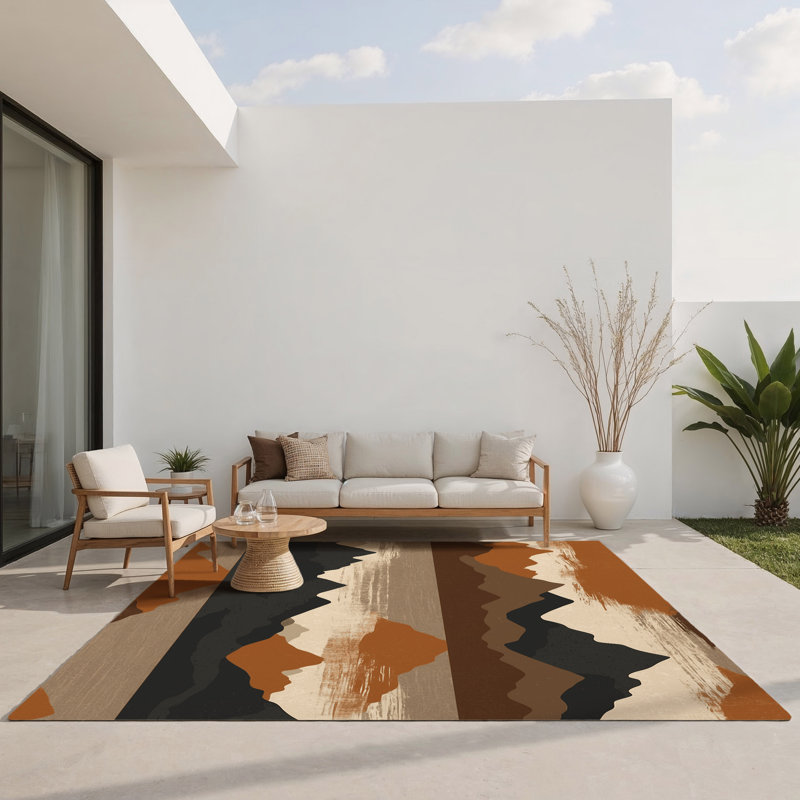 Aurora Rise Indoor And Outdoor Area Rug, Rectangle 1'6" x 2'6"