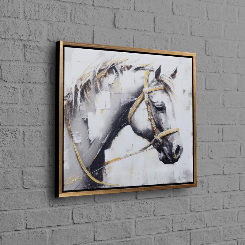 Grand cheval 3D moderne, reproduction d'art sur toile pour cuisine et décoration murale de luxe, idéal comme cadeau pour lui