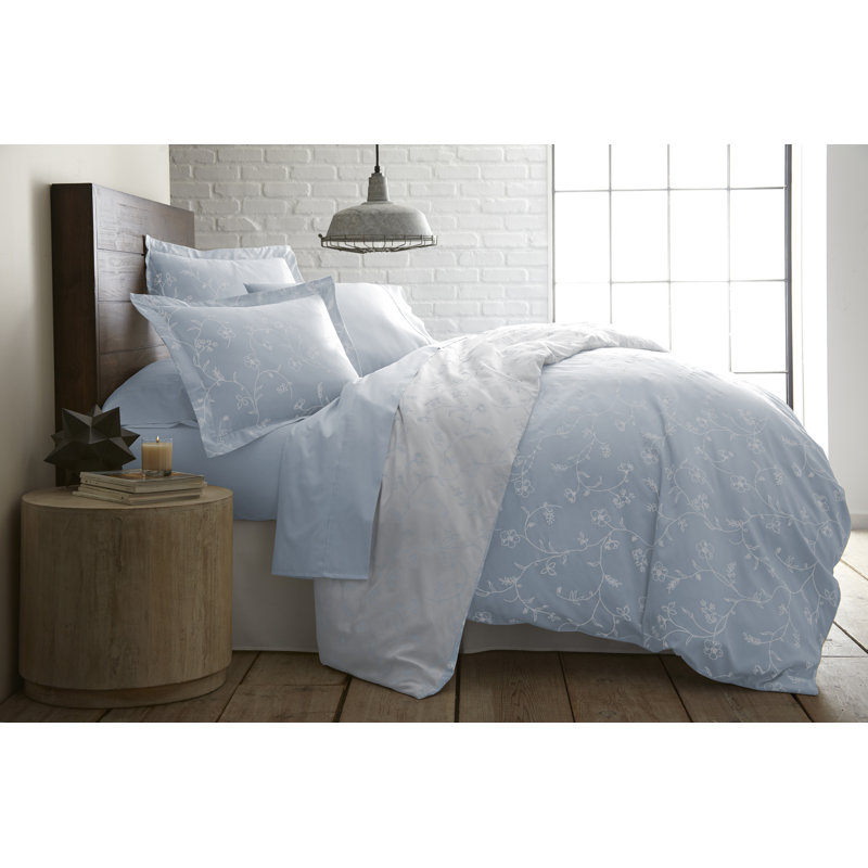 Ensemble de housse de couette Southbean Linens, Housse simple et 1 taie décorative, Bleu