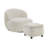 Modern Performance Fabric Upholstered Swivel Accent Chair and Storage Ottoman Set for Living Room, Ivory – Barbara by Pipp & Liv-786998274-786998302