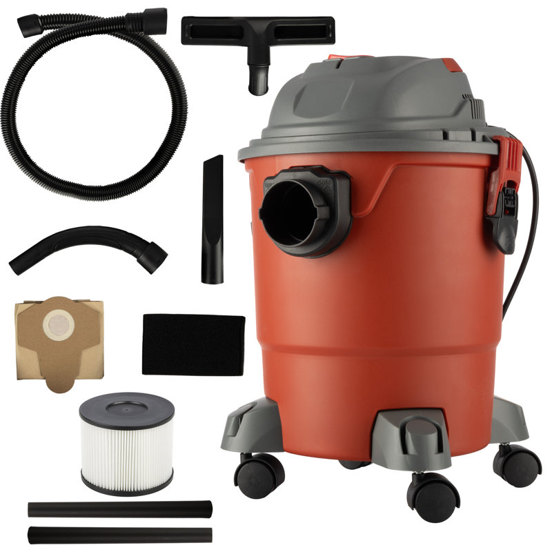 Aspirateur sec et humide pour machine pour voiture, maison, garage, atelier ou chantier avec filtre, boyau et accessoires Stalwart