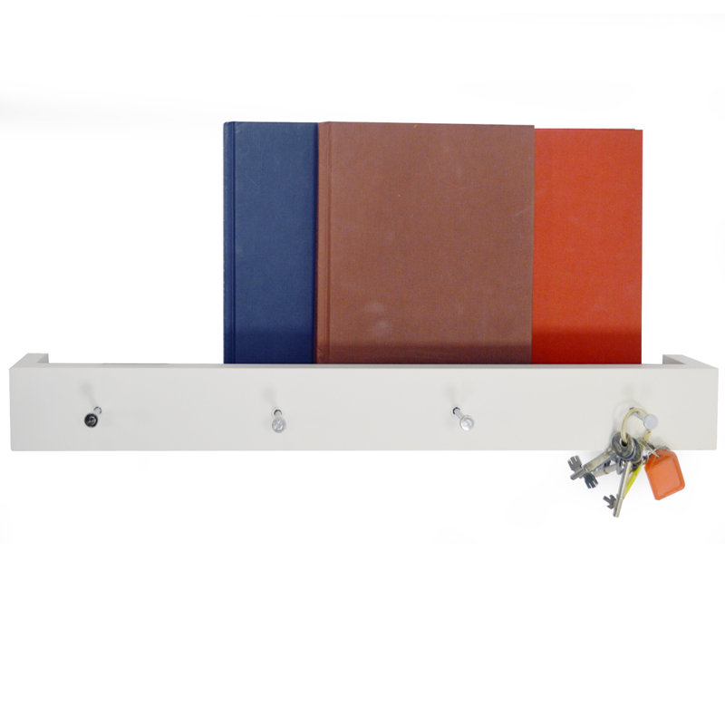 Wall 4 - Hook Coat Rack, White