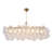 Transitional 12 Light Rectangular Swirl Glass Chandelier