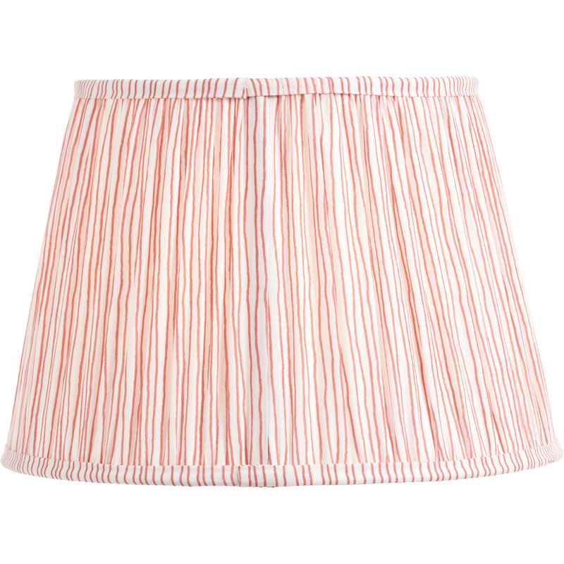 Pleated Cotton Lamp Shade, 22cm H x 30cm W x 30cm D, Cinnamon