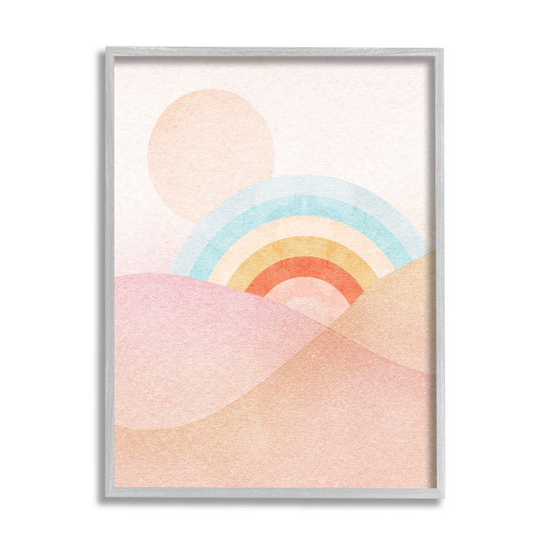 «Au-646-Giclee Rainbow Landscape Neutral Tones» par Lil 'Rue, impression, L 11 po x H 14 po x P 1,5 po