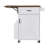 39.3" Farmhouse Kitchen Island With Drop Leaf, Storage Drawer, Open Side Rack, Towel Bar, And Lockable Wheels - White Kitchen Cart For Lawn And Garden | Gift Idea-1553820795