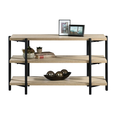 Brown Console, 40 - 49 Inch Tv, Industrial Design, All Sides Finished, 1" Thick Shelving, Fast Setup, Home Finish Structure, No Tool Assembly, Primary Space