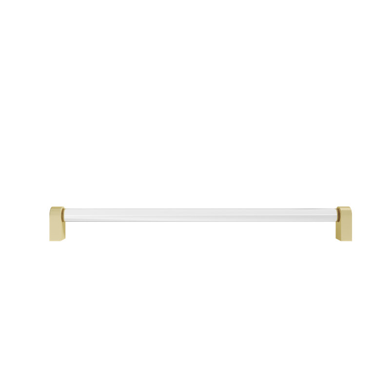 Clarity Acrylic Appliance Pull, 12", Satin Brass/Clear
