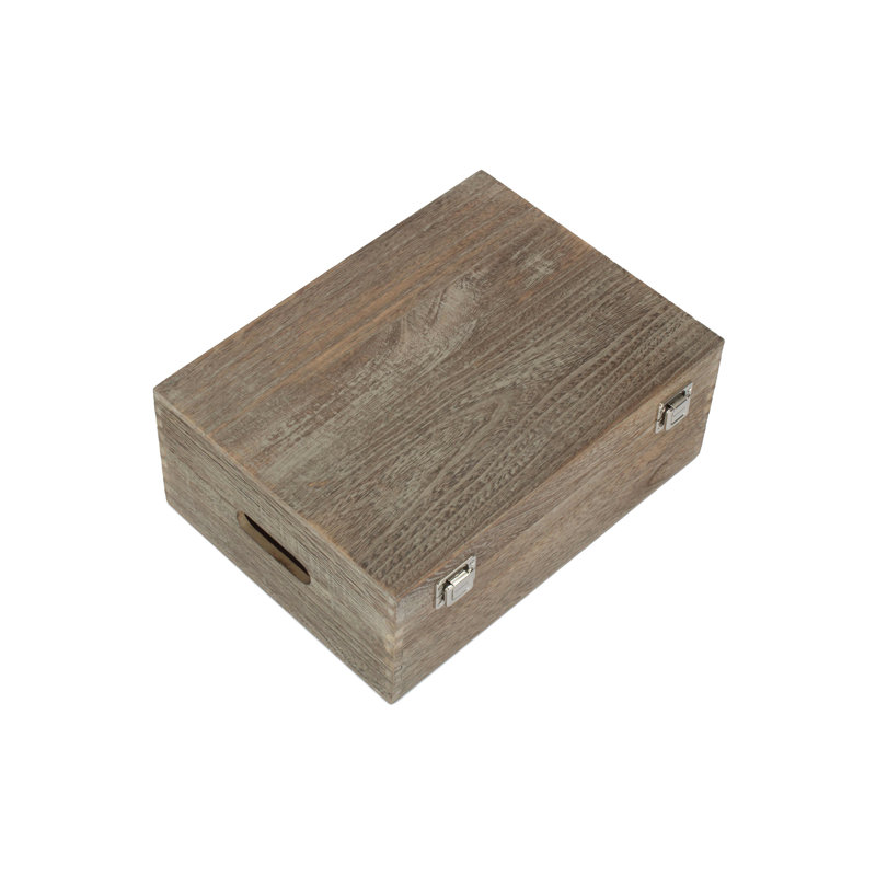 Wooden Storage Box, 14cm H x 36cm W x 27cm D