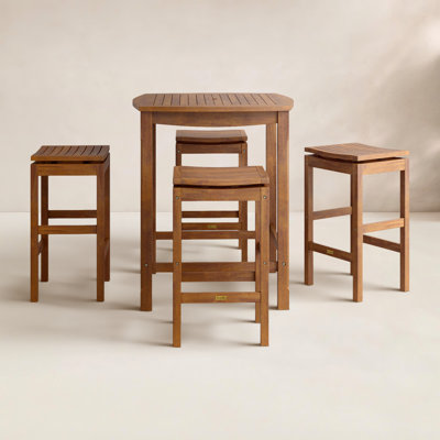 Tucker 34" Eucalyptus Patio Dining Set