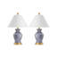 Ensemble de lampe de table bleue/blanche Cirebon