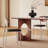 Rock board solid wood rectangular dining table-2044359297