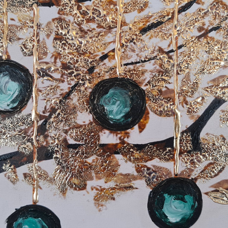 Elena - peinture sur toile tendue, L 20 po x H 20 po