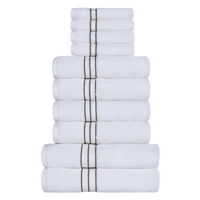Ensemble de serviettes en coton turc 10 pièces Hotel, très moelleux et luxueux