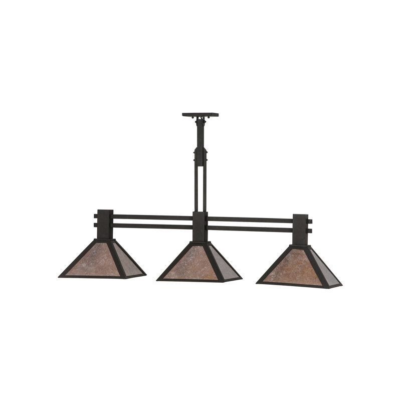 Luminaire suspendu linéaire à 3 lumières Soffe, H 28 po x l 45 po x P 11,5 po