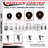 Temp Phenolic 3/4 Inch Stem Caster Set 2 Total Lock Brakes