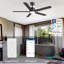 Ventilateur de plafond intelligent 52 pouces à fixation sur tige verticale 52 po avec télécommande et ensemble d'éclairage inclus