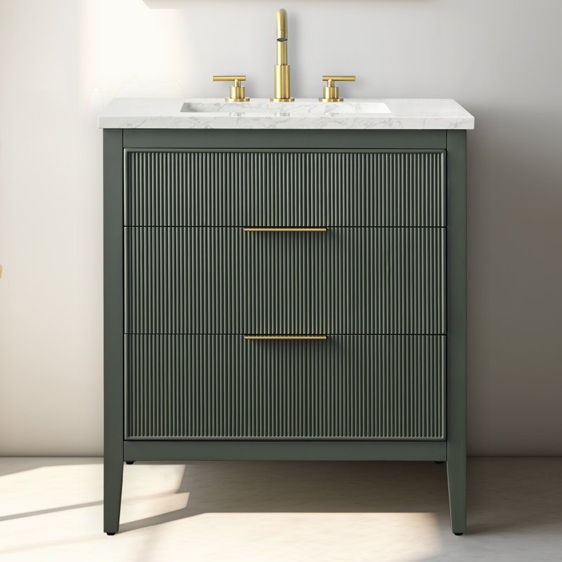 Emma 30" W Single Vanity, Vintage Green