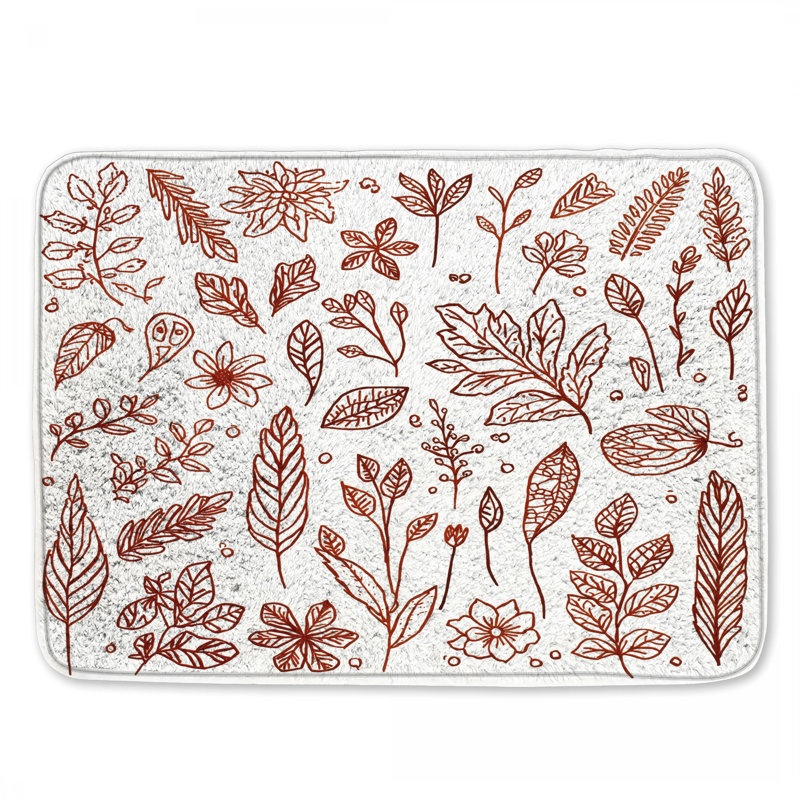 Tapis de bain Botanical Leaf, L 24 po x L 17 po