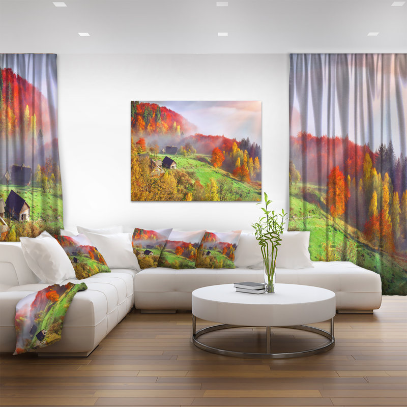 Mountain Village - impression sur toile tendue, H 30 po x l 40 po x P 1 po