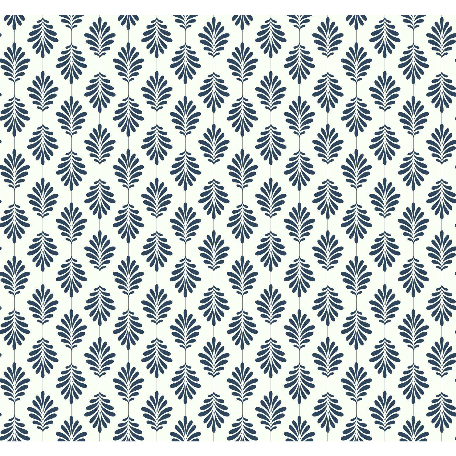Saskia Modern Floral Wallpaper, Navy