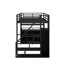 Lit mezzanine double en métal avec escalier de rangement et garde-robe-1578984561