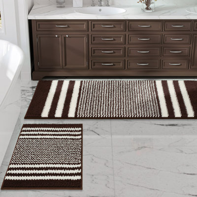 Non Slip Backing Quick Dry Machine Washable Modern Bath Mat