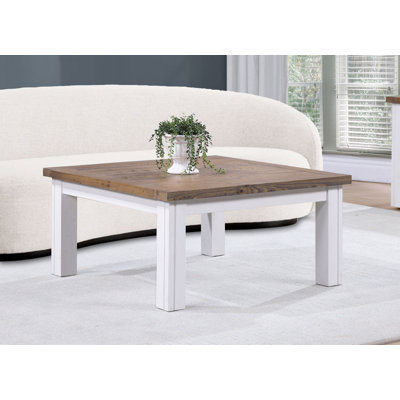 Splash Of White Solid Wood Legs Coffee Table