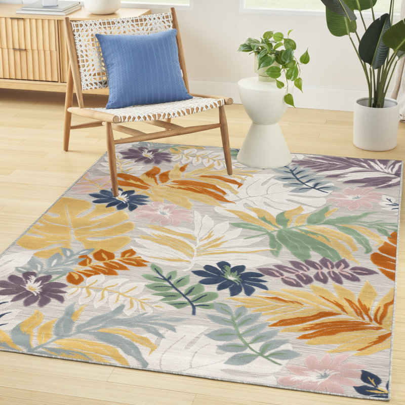  Tapis tropical multicolore 4 pi x 6 pi Suncoast, Rectangle 4pi x 6 pi, Multi-couleur