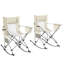 Ensemble de 2 chaises berçantes de parc, chaises portatives et chaises de camping berçantes pliantes-133712766