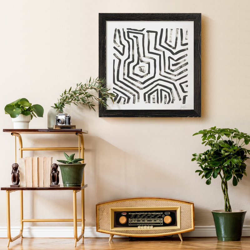 Mixed signaux V-impression de cadre photo sur toile, H 31,5 po x l 31,5 po x P 1,5 po, Cadre noir