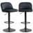 Homcom Adjustable Bar Stools Set Of 2, Velvet Counter Height Barstool, Upholstered Kitchen Stool With Swivel Seat, Steel Frame, Footrest For Kitchen Counter And Dining Room