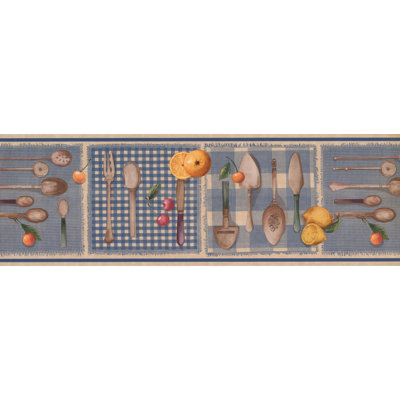 Bordure de papier peint fourchette, couteau et cuillère Hofer L 0,62 pi x l 180 po