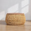 Conelia Hand-Woven Seagrass and Pine Wood Round Coffee Table, Natural-1719687145