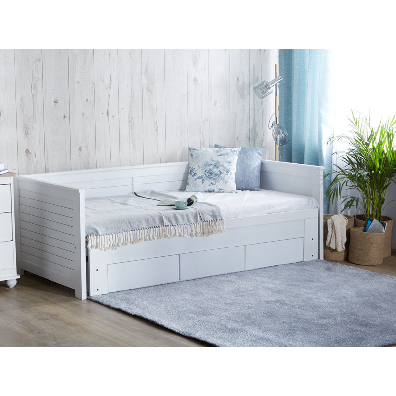 Ambrosino Solid Wood Daybed with Trundle, White