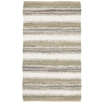 Bester Handwoven Cotton Green Area Rug