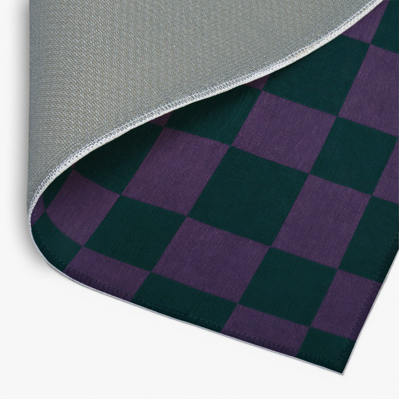 Tapis d'intérieur et d'extérieur à carreaux bleu, Rectangulaire 2 pi x 3 pi