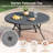 6-Person Aluminum Round Patio Dining Table-551192792