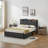 Breelee Linen Upholstered Bed Frame with Storage Headboard and 2 Drawers, Platform Bed with Built-in Charging Station, Heavy Duty, No Box Spring Needed, Easy Assembly, Noise Free-981770297