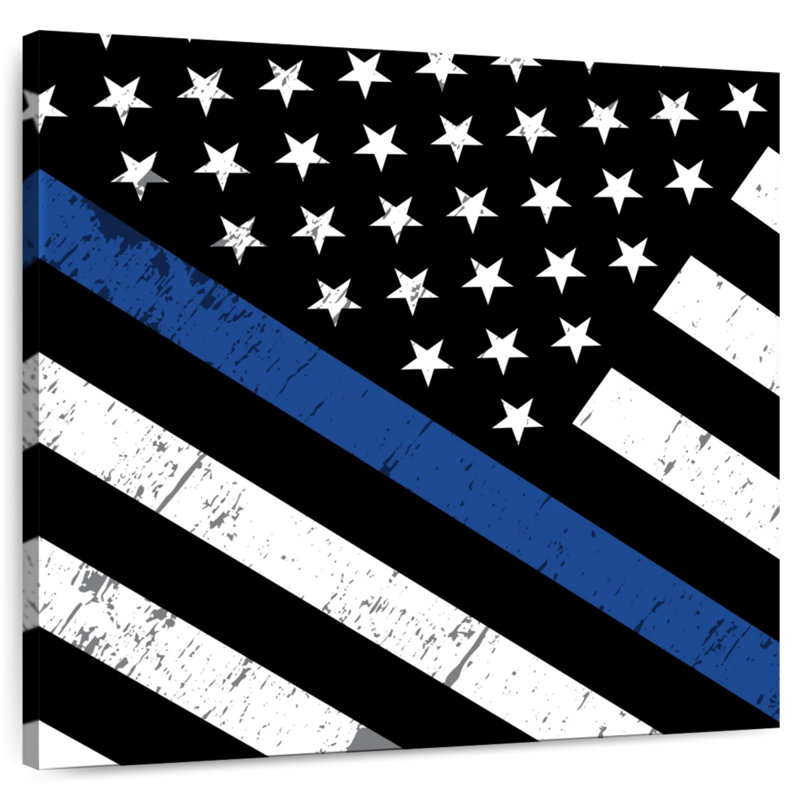 Drapeau de soutien de la police de Borges, États-Unis, H 36 po x l 36 po