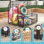 Chariot de rangement roulant pour flotteurs de piscine, panier en métal pour flotteurs, frites de piscine, gilets de sauvetage, ballons de plage