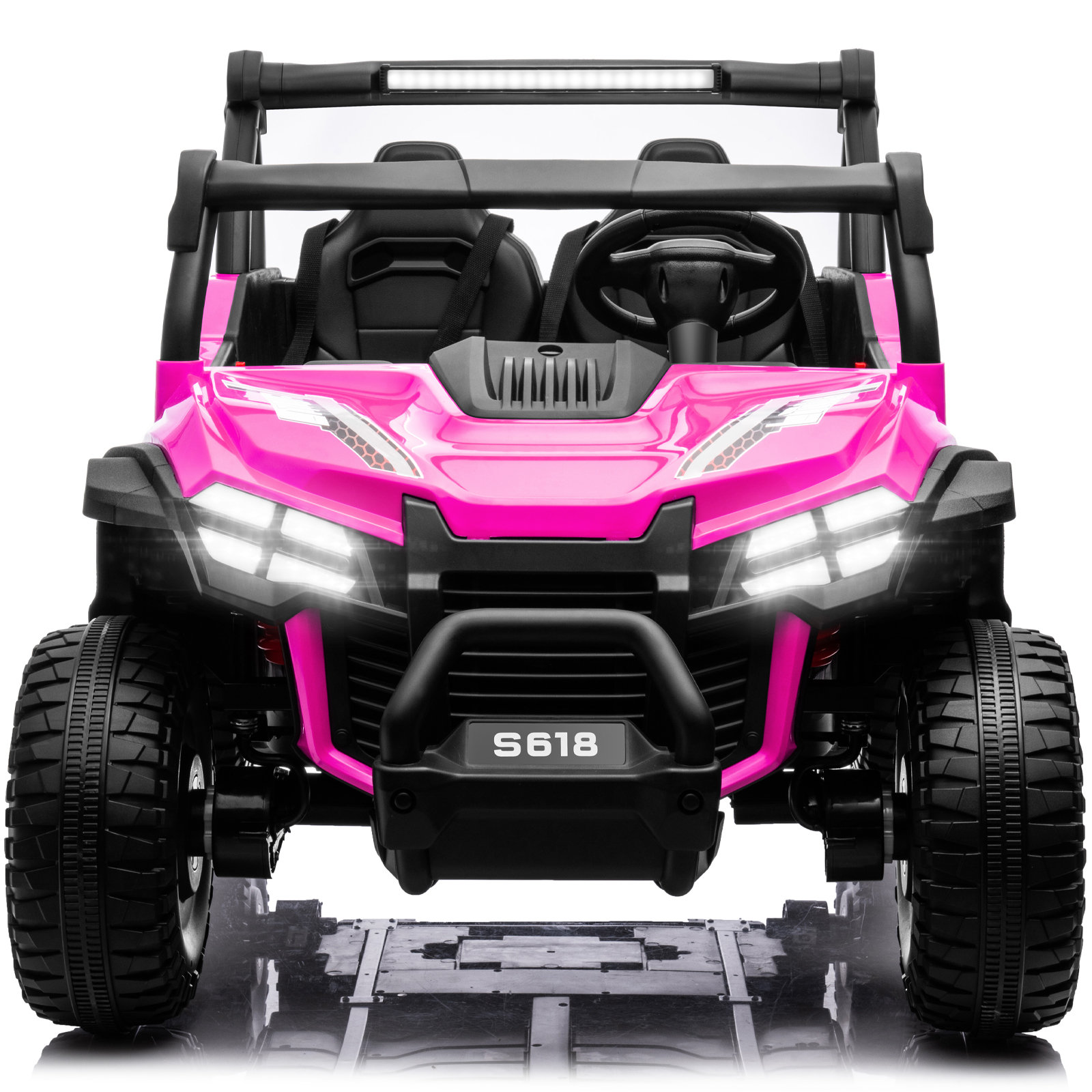 24V Kids Ride on Toy Car UTV for Kids, 2 Seater Kulamoon Color: Pink