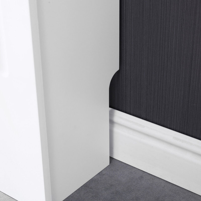 Allani Radiator Cover Vertical Slats Free Standing, 82cm H x 111cm W x 19cm D