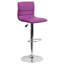 Clift Modern Vinyl Adjustable Height Barstool with Horizontal Stitch Back-17896462-128921556