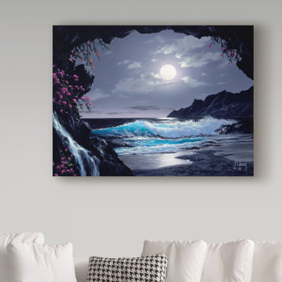 Fikes «Night Coast 1», reproduction de peinture à l'huile sur toile tendue