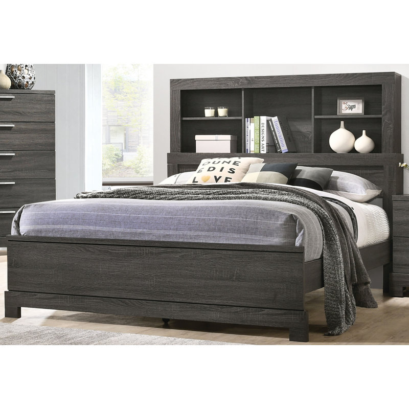 Temecula Bookcase Storage Bed, King
