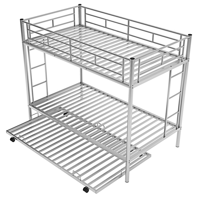 Bunk Bed With Trundle, Silver